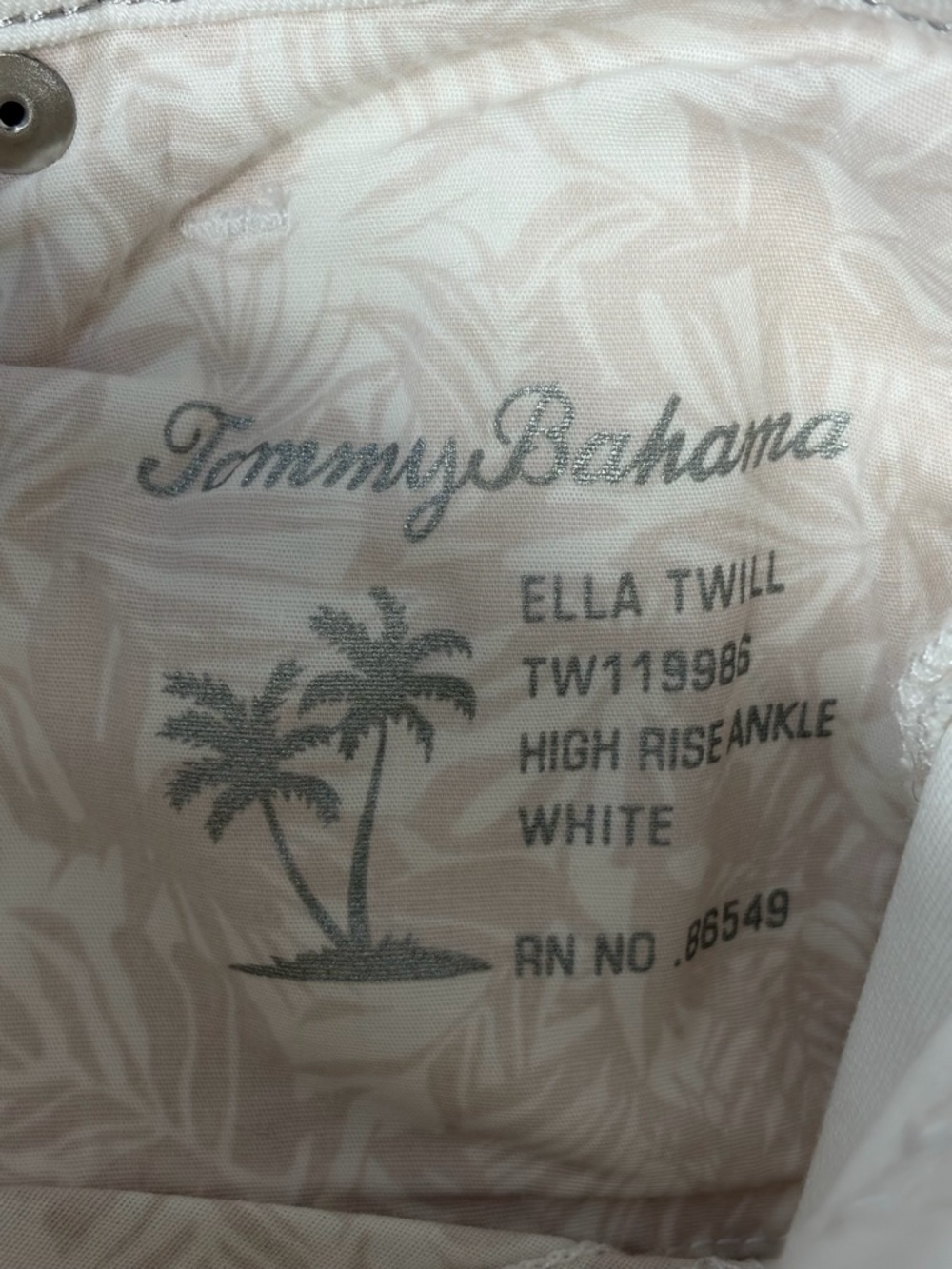 Tommy Babama Ella High-Rise Skinny Ankle Jeans White size 6/28 - Picture 7 of 15